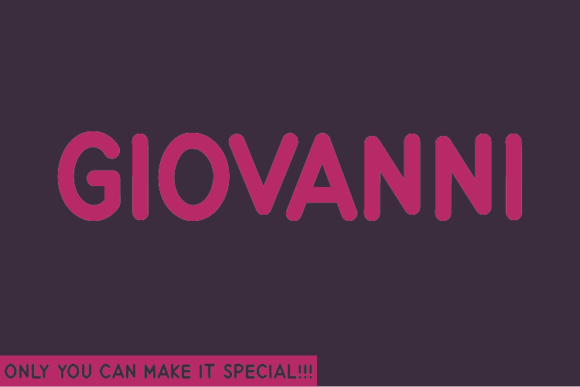 Giovanni: The Unique Handwritten Font for Authentic Design