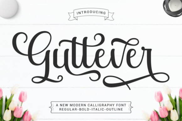 Guttever: A Handwritten Font for Elegant Branding