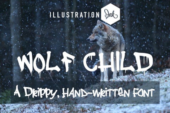 Wolf Child: A Drippy, Frosty Font for Winter Designs
